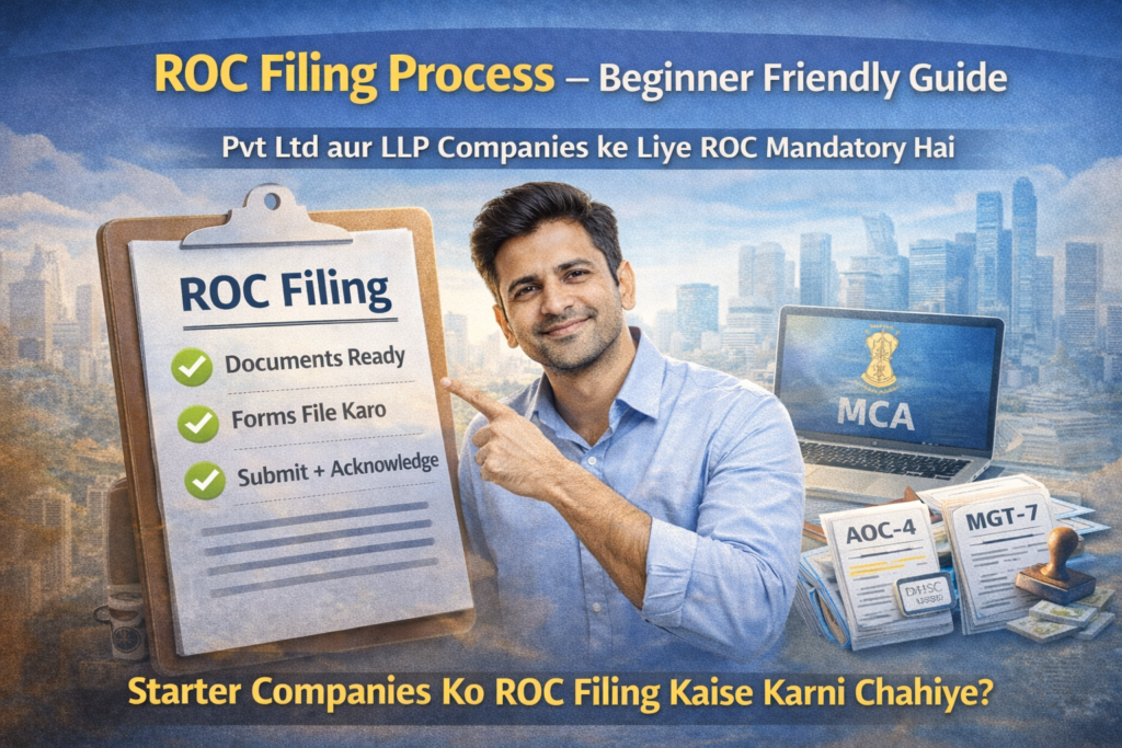 ROC Filing Process -Beginner Friendly Guide - Hindi me Samjhe