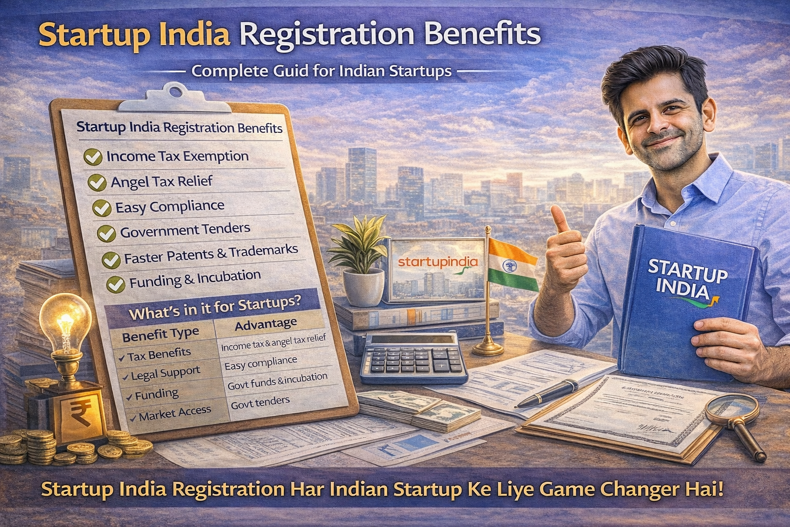 Startup India registration benefits explained