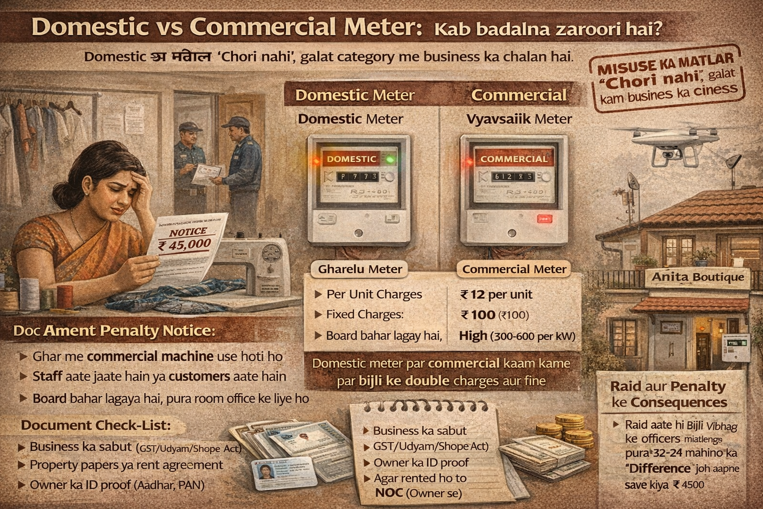 Domestic vs commercial meter confusion