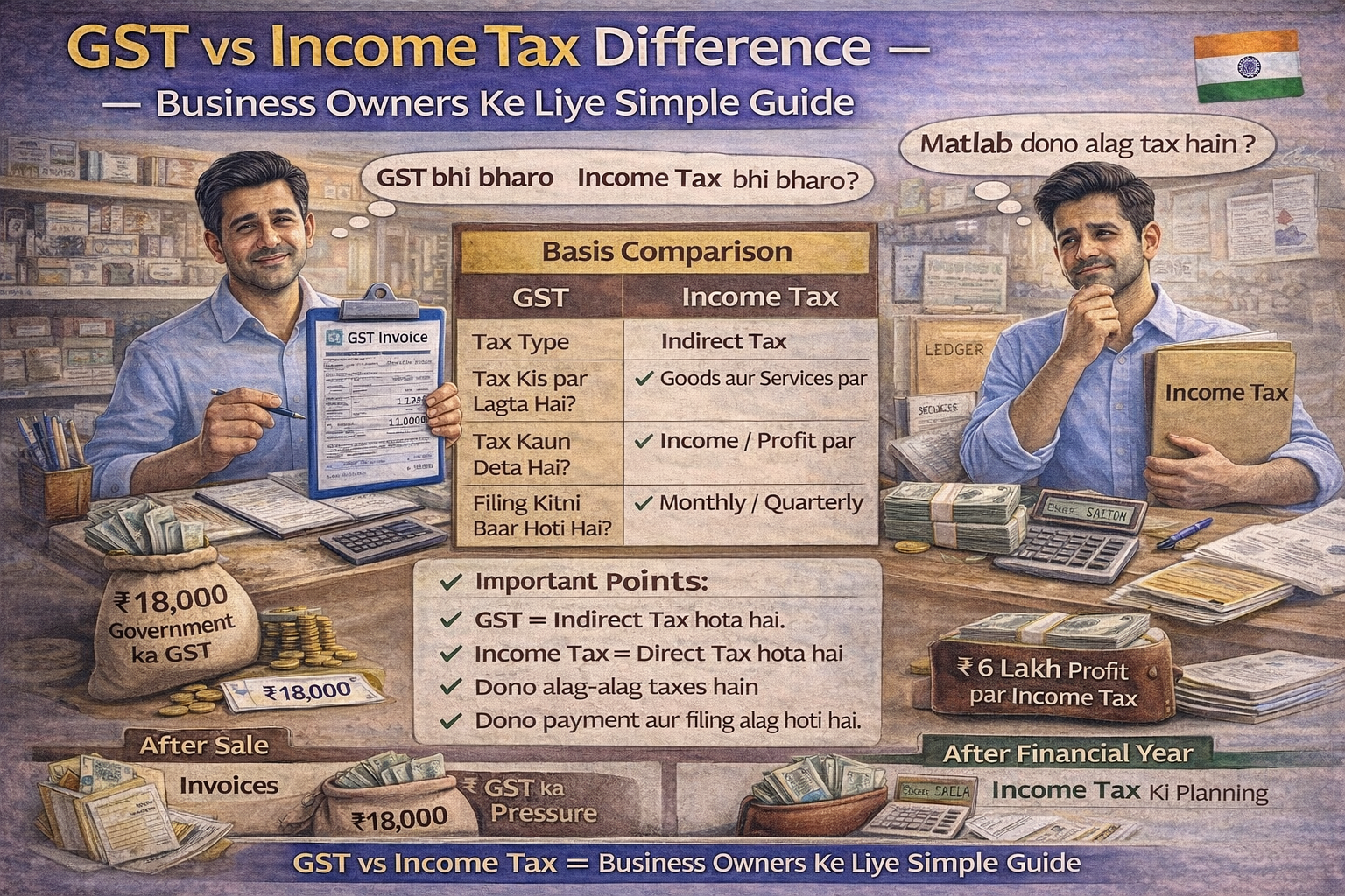 GST aur Income Tax ka Comparison