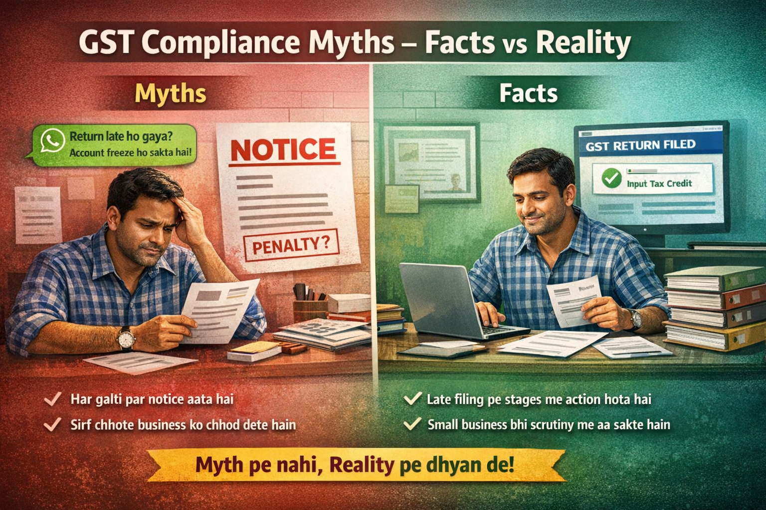 GST compliance myths vs facts a comparison
