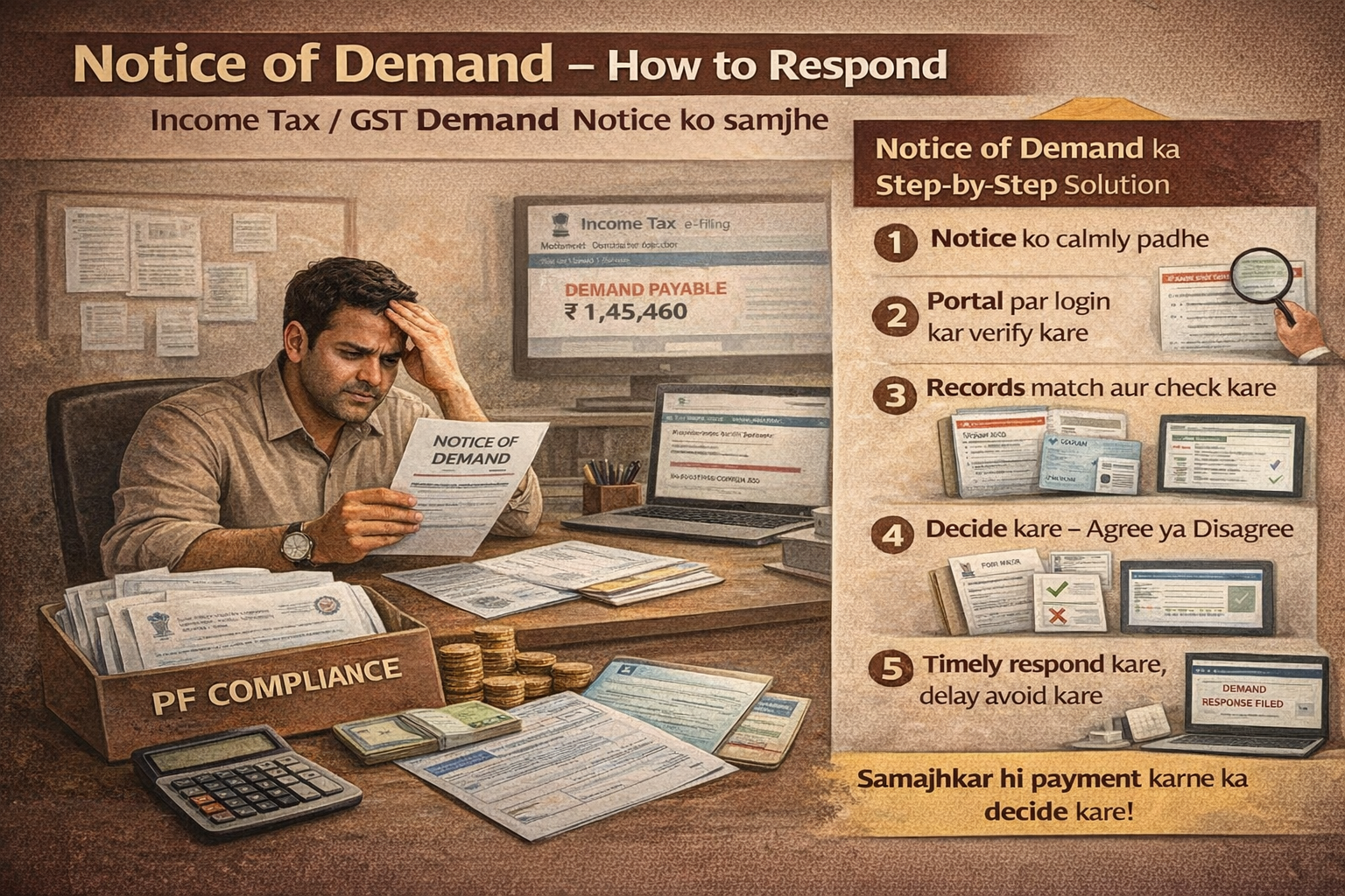 Response guide for demand notice