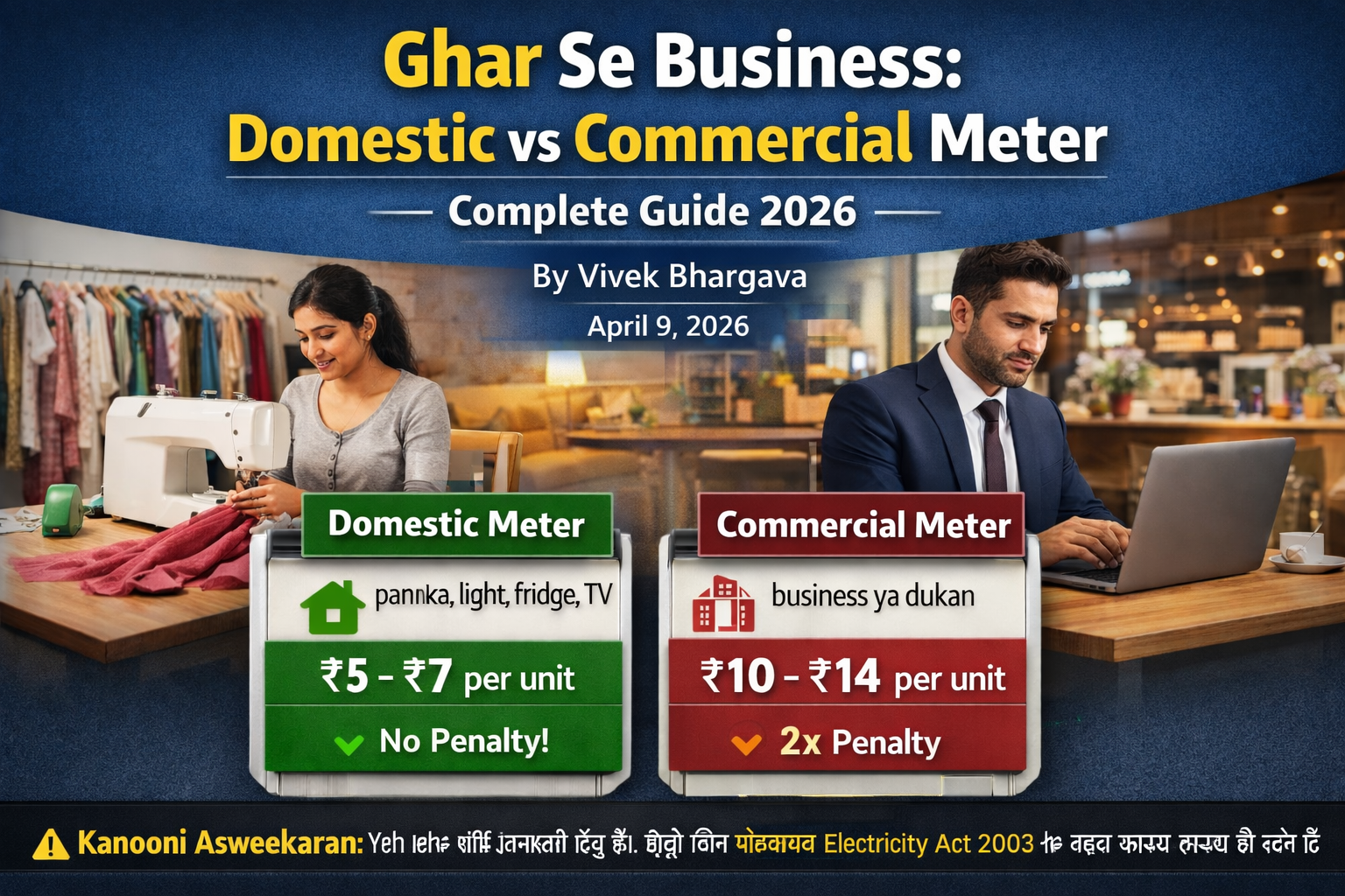 Ghar se Business: Domestic vs Commercial Meter – Complete Guide 2026